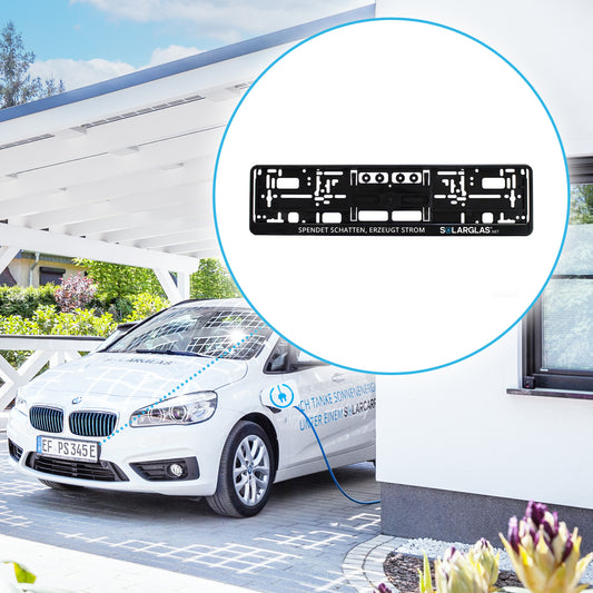Solarglas Kennzeichenhalter