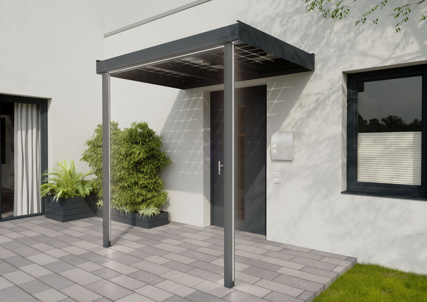PREMIUM SOLARVORDACH · 2,25 m breit