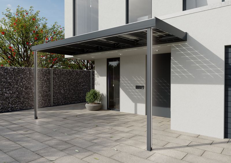 PREMIUM SOLARVORDACH · 4,46 m breit