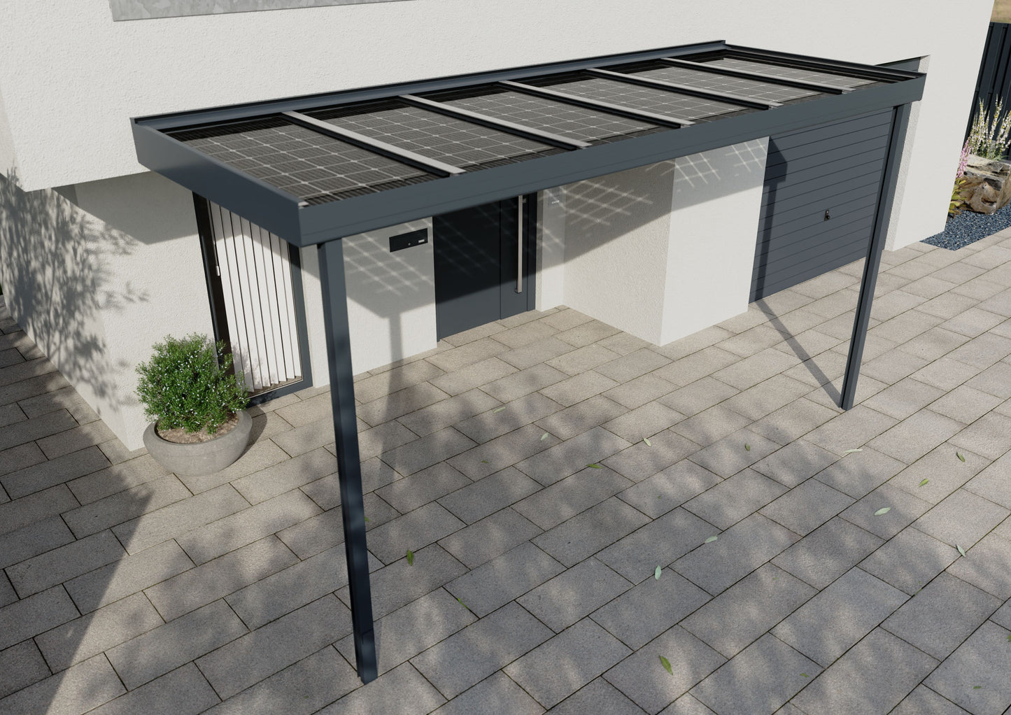 PREMIUM SOLARVORDACH · 4,46 m breit