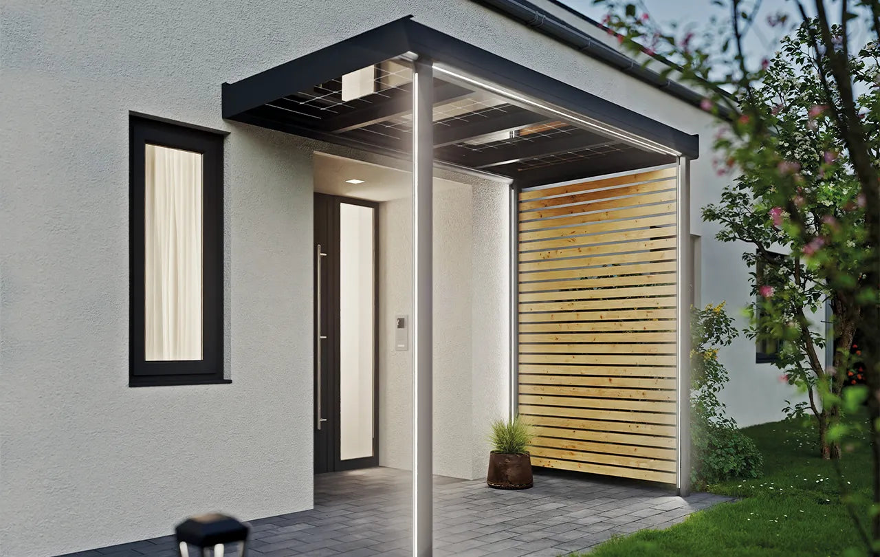LED-Ambientebeleuchtung für das SOLARGLAS VORDACH